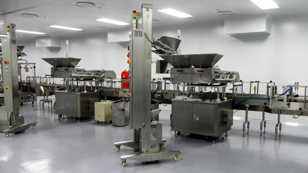 The packaging plant at Wrapsa, contract manufacturers of pharma products