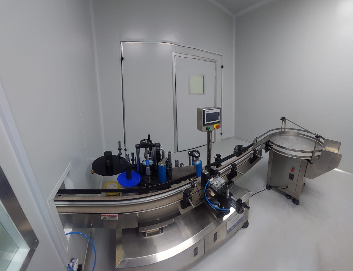 Packaging and labelling area for retail-ready nutraceutical gummy products.